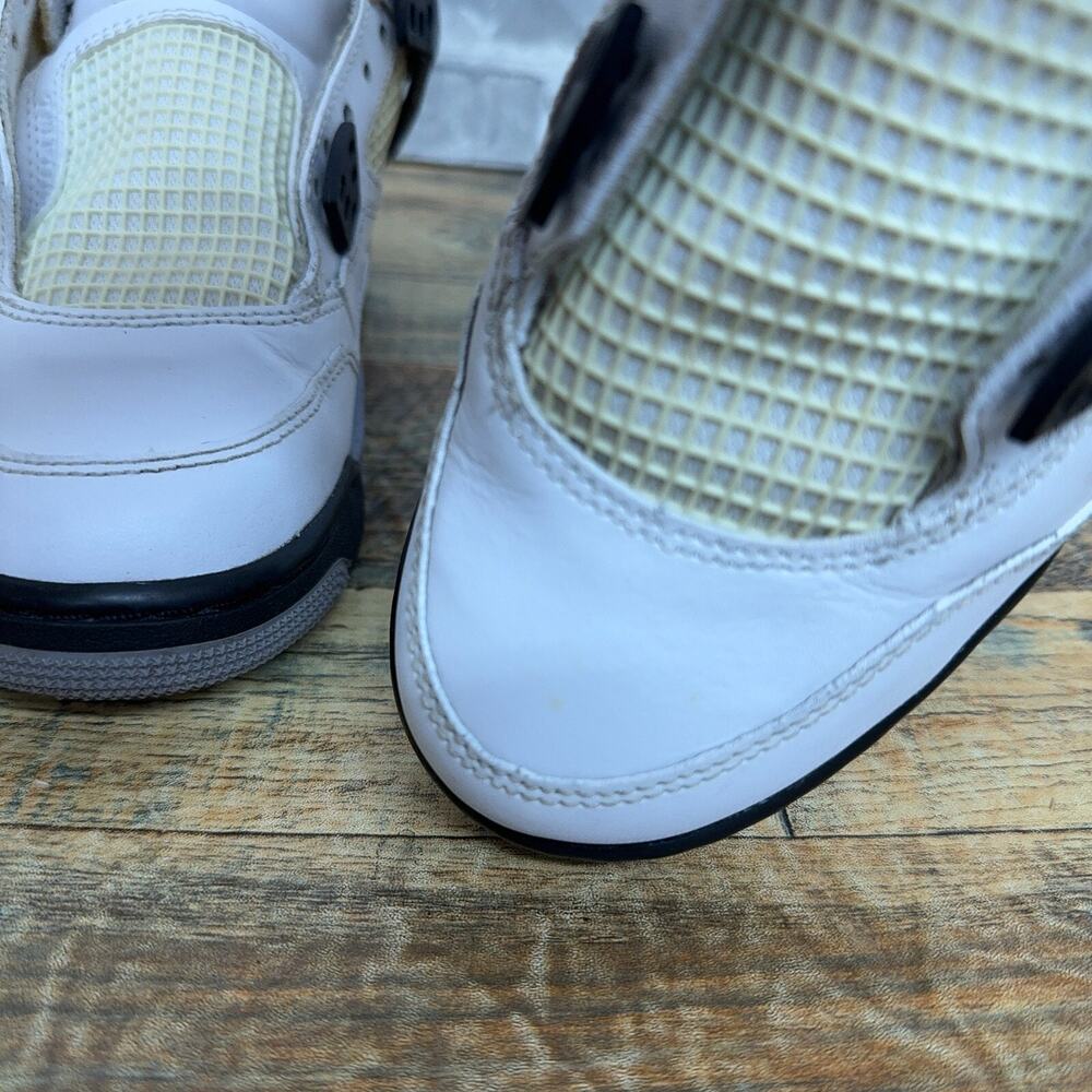 Nike Air Jordan 4 Retro OG White Cement 2016 408452-103 Youth Size 4Y Rare - Picture 6 of 11